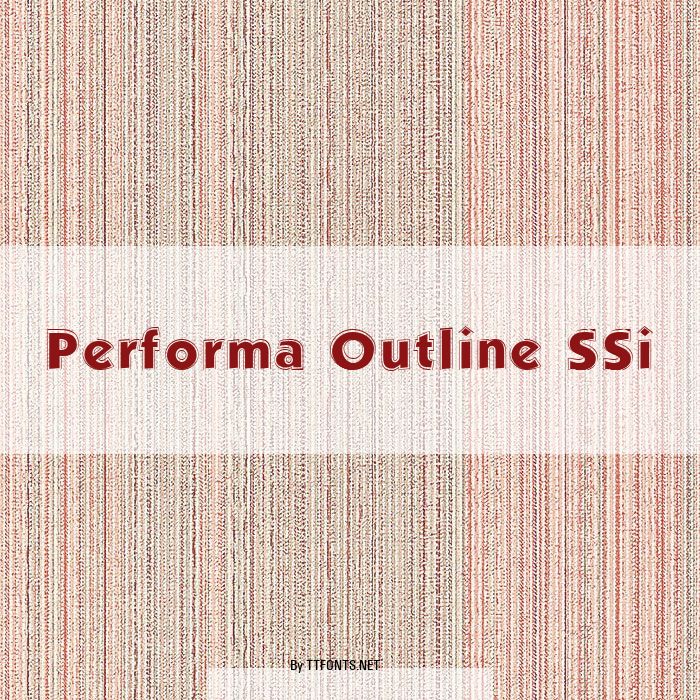 Performa Outline SSi example